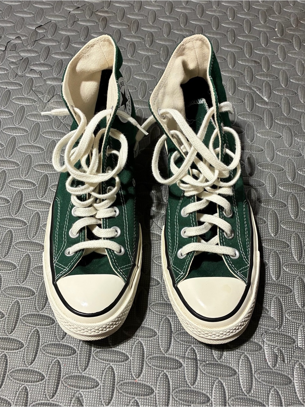 High-Top Converse in Dark Green